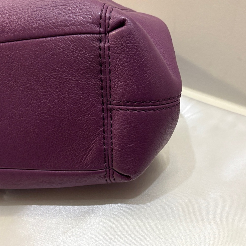 Coach Lexy Purple Leather Hobo Bag - Picture 6 of 11